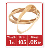 Universal® Rubber Bands, Size 105, 0.06" Gauge, Beige, 1 Lb Box, 55-pack freeshipping - TVN Wholesale 