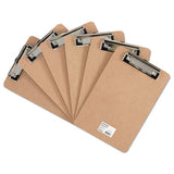 Universal® Hardboard Clipboard With Low-profile Clip, 1-2" Capacity, 6 X 9, Brown, 6-pk freeshipping - TVN Wholesale 