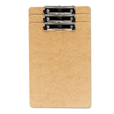 Universal® Hardboard Clipboard, 1-2" Capacity, Holds 8 1-2w X 12h, Brown, 6-pack freeshipping - TVN Wholesale 