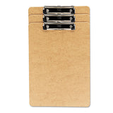 Universal® Hardboard Clipboard, 1-2" Capacity, Holds 8 1-2w X 14h, Brown, 3-pack freeshipping - TVN Wholesale 