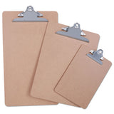 Universal® Hardboard Clipboard, 3-4" Capacity, Holds 5w X 8h, Brown freeshipping - TVN Wholesale 
