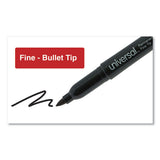 Universal™ Pen-style Permanent Marker, Fine Bullet Tip, Black, Dozen freeshipping - TVN Wholesale 