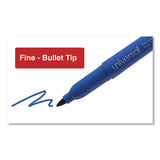 Universal™ Pen-style Permanent Marker, Fine Bullet Tip, Blue, Dozen freeshipping - TVN Wholesale 