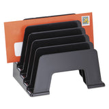 Universal® Recycled Plastic Incline Sorter, 5 Sections, Dl To A5 Size Files, 8" X 5.5" X 6", Black freeshipping - TVN Wholesale 