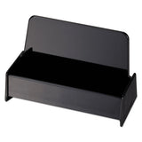 Universal® Business Card Holder, Holds 50 2 X 3.5 Cards, 3.75 X 1.81 X 1.38, Plastic, Black freeshipping - TVN Wholesale 