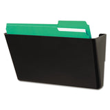 Universal® Wall File, Add-on Pocket, Plastic, Black freeshipping - TVN Wholesale 