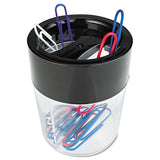 Universal® Magnetic Clip Dispenser, Two Compartments, Plastic, 2 1-2 X 2 1-2 X 3 freeshipping - TVN Wholesale 