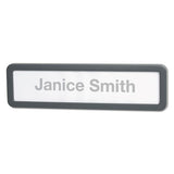 Universal® Recycled Cubicle Nameplate With Rounded Corners, 9 X 2 1-2, Charcoal freeshipping - TVN Wholesale 