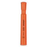 Desk Highlighters, Fluorescent Orange Ink, Chisel Tip, Orange Barrel, Dozen