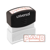 Universal® Message Stamp, Paid, Pre-inked One-color, Red freeshipping - TVN Wholesale 