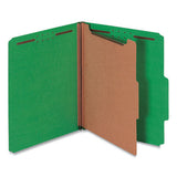 Universal® Bright Colored Pressboard Classification Folders, 1 Divider, Letter Size, Emerald Green, 10-box freeshipping - TVN Wholesale 