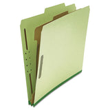 Universal® Four-section Pressboard Classification Folders, 1 Divider, Letter Size, Green, 10-box freeshipping - TVN Wholesale 
