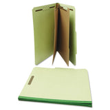 Universal® Six--section Pressboard Classification Folders, 2 Dividers, Letter Size, Green, 10-box freeshipping - TVN Wholesale 