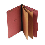 Universal® Six--section Pressboard Classification Folders, 2 Dividers, Legal Size, Red, 10-box freeshipping - TVN Wholesale 