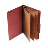 Universal® Eight-section Pressboard Classification Folders, 3 Dividers, Legal Size, Red, 10-box freeshipping - TVN Wholesale 