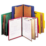 Bright Colored Pressboard Classification Folders, 2 Dividers, Legal Size, Cobalt Blue, 10-box