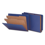 Universal® Deluxe Six-section Colored Pressboard End Tab Classification Folders, 2 Dividers, Letter Size, Cobalt Blue Cover, 10-box freeshipping - TVN Wholesale 