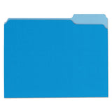 Universal® Deluxe Colored Top Tab File Folders, 1-3-cut Tabs, Letter Size, Blue-light Blue, 100-box freeshipping - TVN Wholesale 