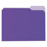 Universal® Deluxe Colored Top Tab File Folders, 1-3-cut Tabs, Letter Size, Violet-light Violet, 100-box freeshipping - TVN Wholesale 
