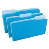 Universal® Deluxe Colored Top Tab File Folders, 1-3-cut Tabs, Legal Size, Blue-light Blue, 100-box freeshipping - TVN Wholesale 