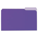 Deluxe Colored Top Tab File Folders, 1-3-cut Tabs, Legal Size, Violet-light Violet, 100-box