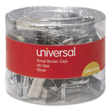 Universal® Binder Clips In Dispenser Tub, Mini, Black-silver, 60-pack freeshipping - TVN Wholesale 