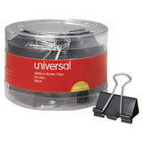 Universal® Binder Clips In Dispenser Tub, Medium, Black-silver, 24-pack freeshipping - TVN Wholesale 