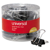 Universal® Binder Clips In Dispenser Tub, Small, Black-silver, 40-pack freeshipping - TVN Wholesale 