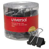 Universal® Binder Clips In Dispenser Tub, Assorted Sizes, Black-silver, 60-pack freeshipping - TVN Wholesale 