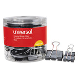 Universal® Binder Clips In Dispenser Tub, Assorted Sizes, Black-silver, 60-pack freeshipping - TVN Wholesale 