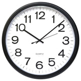Universal® Round Wall Clock, 13.5" Overall Diameter, Black Case, 1 Aa (sold Separately) freeshipping - TVN Wholesale 