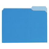 Universal® Interior File Folders, 1-3-cut Tabs, Letter Size, Blue, 100-box freeshipping - TVN Wholesale 