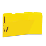 Universal® Deluxe Reinforced Top Tab Folders With Two Fasteners, 1-3-cut Tabs, Letter Size, Yellow, 50-box freeshipping - TVN Wholesale 