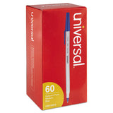 Universal™ Ballpoint Pen Value Pack, Stick, Medium 1 Mm, Blue Ink, Gray Barrel, 60-pack freeshipping - TVN Wholesale 