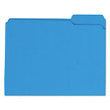 Universal® Reinforced Top-tab File Folders, 1-3-cut Tabs, Letter Size, Blue, 100-box freeshipping - TVN Wholesale 