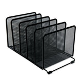 Universal® Deluxe Mesh Stacking Sorter, 5 Sections, Letter To Legal Size Files, 14.63" X 8.13" X 7.5", Black freeshipping - TVN Wholesale 