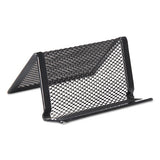 Universal® Mesh Metal Business Card Holder, Holds 50 2.25 X 4 Cards, 3.78 X 3.38 X 2.13, Black freeshipping - TVN Wholesale 