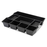 Universal® High Capacity Drawer Organizer, Eight Compartments, 14.88 X 11.88 X 2.5, Plastic, Black freeshipping - TVN Wholesale 