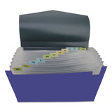 Universal® Poly Expanding Files, 13 Sections, Letter Size, Metallic Blue-steel Gray freeshipping - TVN Wholesale 