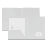 Universal® Two-pocket Plastic Folders, 100-sheet Capacity, 11 X 8.5, White, 10-pack freeshipping - TVN Wholesale 