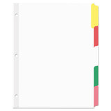 Universal® Deluxe Write-on-erasable Tab Index, 5-tab, 11 X 8.5, White, 1 Set freeshipping - TVN Wholesale 