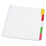 Universal® Deluxe Write-on-erasable Tab Index, 5-tab, 11 X 8.5, White, 1 Set freeshipping - TVN Wholesale 