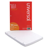 Universal® Filler Paper, 3-hole, 8.5 X 11, Medium-college Rule, 100-pack freeshipping - TVN Wholesale 