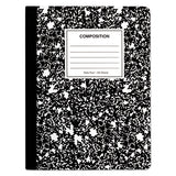 Universal® Composition Book, Wide-legal Rule, Black Marble Cover, 9.75 X 7.5, 100 Sheets freeshipping - TVN Wholesale 