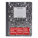 Universal® Composition Book, Medium-college Rule, Black Marble Cover, 9.75 X 7.5, 100 Sheets, 6-pack freeshipping - TVN Wholesale 