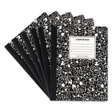 Universal® Composition Book, Medium-college Rule, Black Marble Cover, 9.75 X 7.5, 100 Sheets, 6-pack freeshipping - TVN Wholesale 