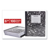 Universal® Composition Book, Medium-college Rule, Black Marble Cover, 9.75 X 7.5, 100 Sheets, 6-pack freeshipping - TVN Wholesale 