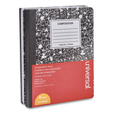 Composition Book, Medium-college Rule, Black Marble Cover, 9.75 X 7.5, 100 Sheets, 6-pack