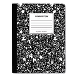 Universal® Quad Rule Composition Book, Quadrille Rule, Black Marble Cover, 9.75 X 7.5, 100 Sheets freeshipping - TVN Wholesale 