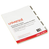 Universal® Insertable Tab Index, 5-tab, 11 X 8.5, Buff, 6 Sets freeshipping - TVN Wholesale 